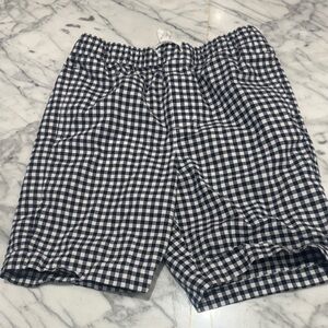 Janie and Jack Navy and White Checkered Shorts